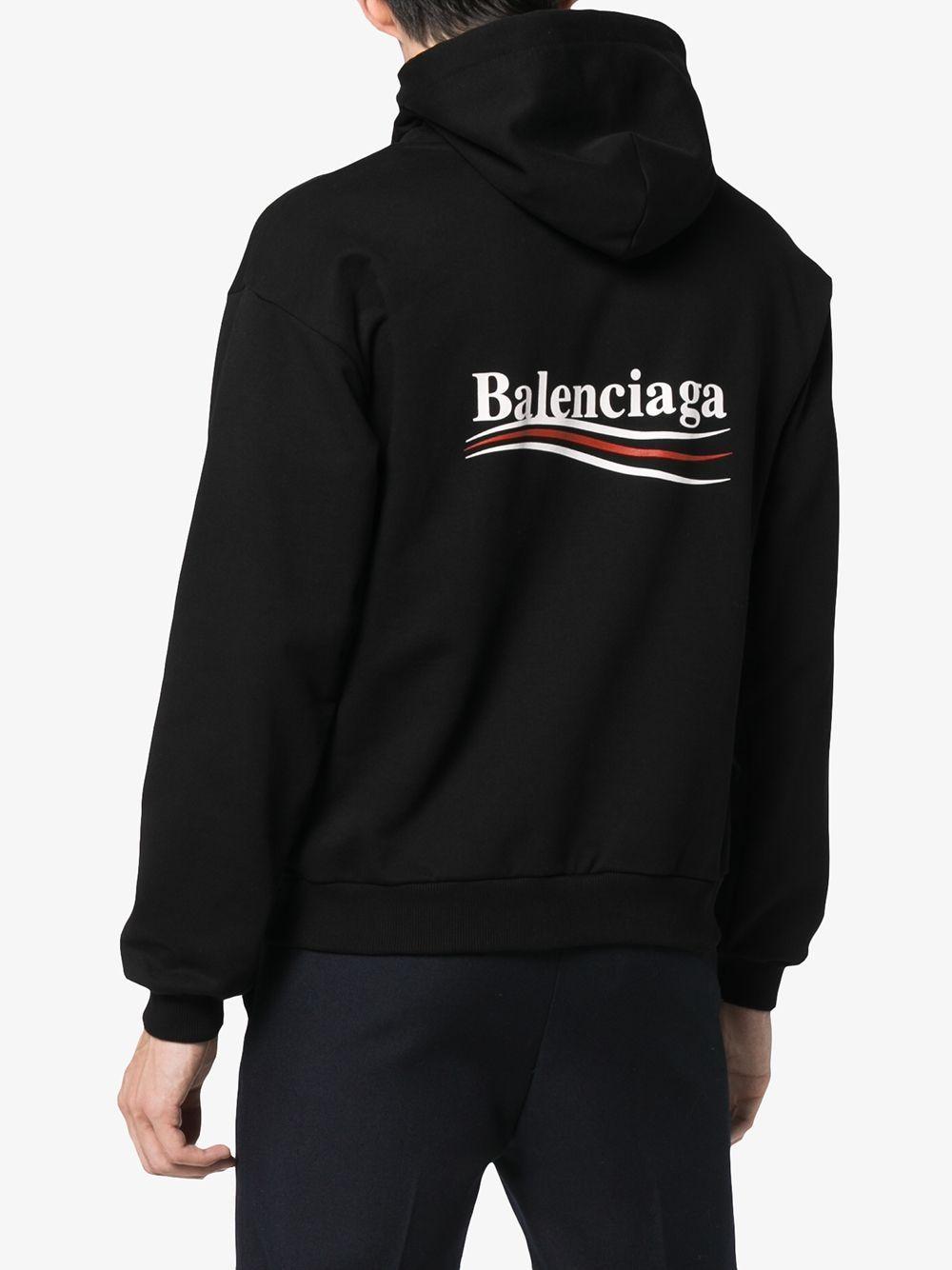 Balenciaga Cotton Political Logo Hoodie in Black for Men - Save 50% | Lyst