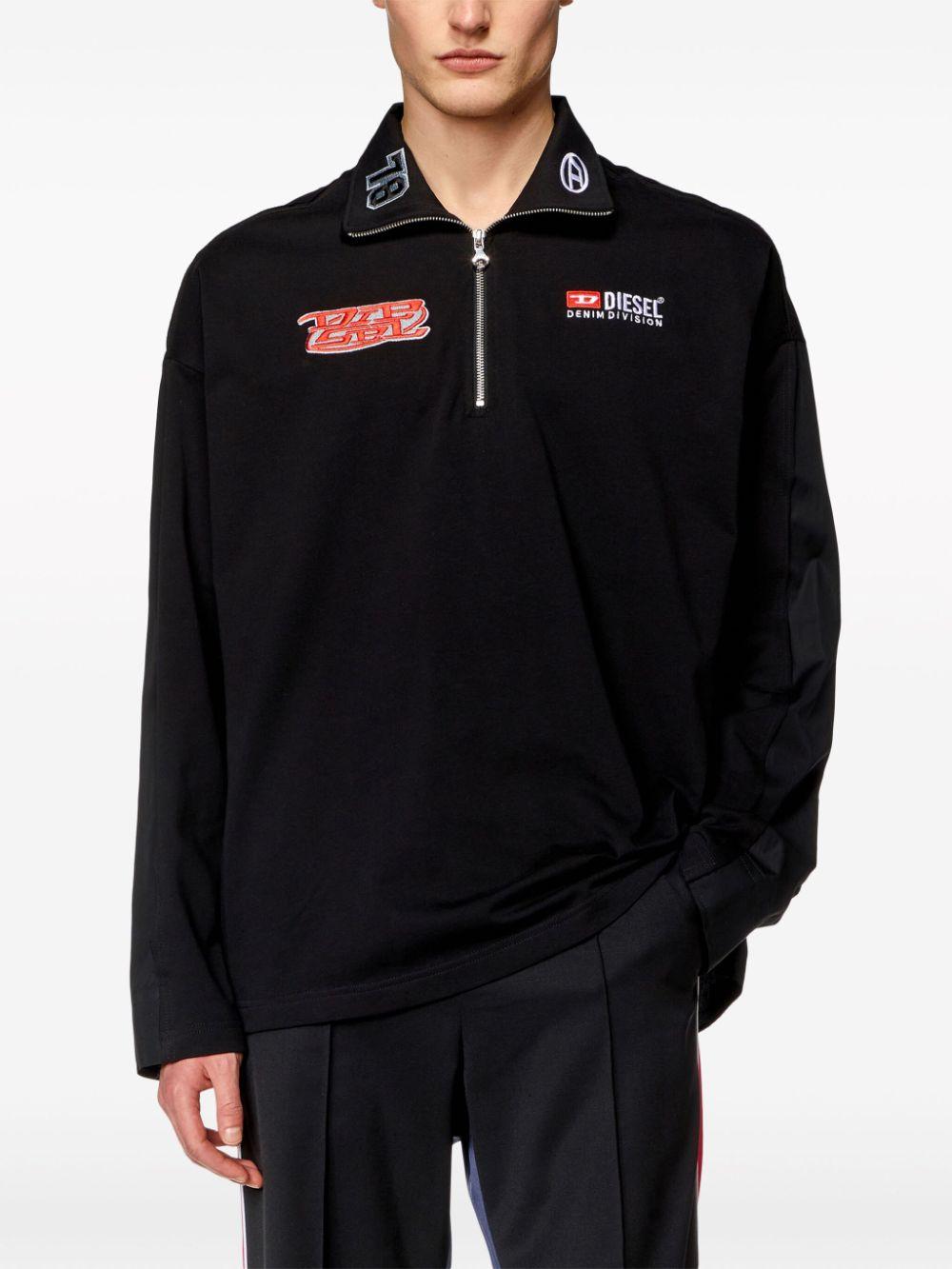 ★DIESEL★ S Gander Half Zip-up Man to Man Black A121340KJAN DIESEL S-Gander-R Zip-Up Sweatshirt in Black for Men | Lyst