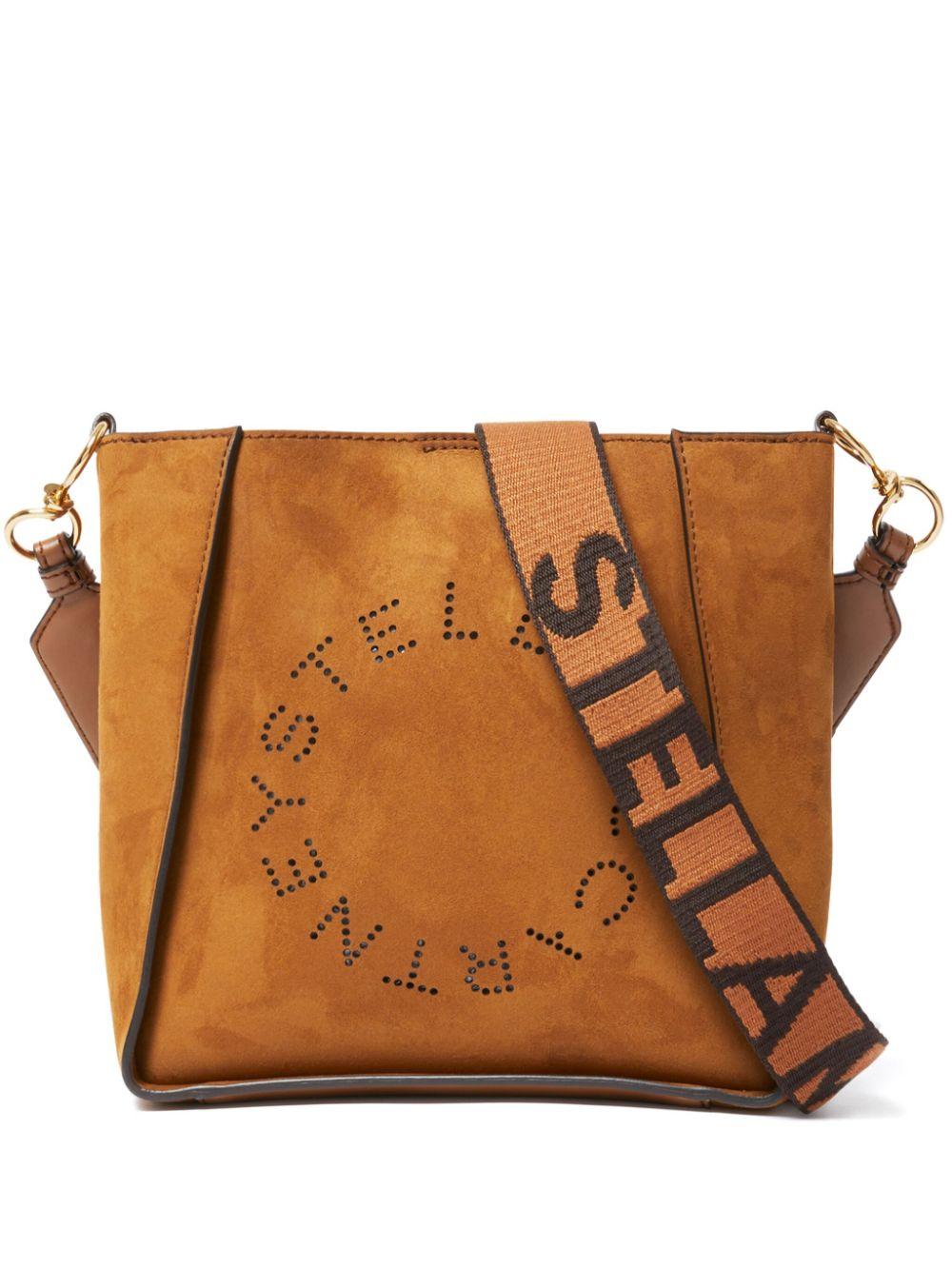 Stella McCartney レディース ブラウン Logo Square ショルダーバッグ  