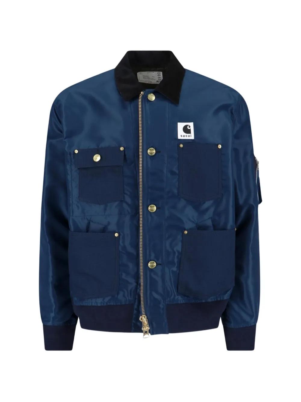 Sacai Detroit Canvas Ma-1 Jacket With Structured Silhouette And