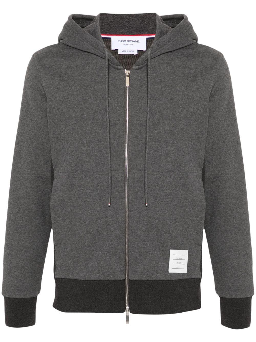 美品★トムブラウン　4BAR ジップ　パーカー　コットン　メンズ　グレー　2 三越伊勢丹 | THOM BROWNE/トムブラウン_men 通販 | 4-BAR