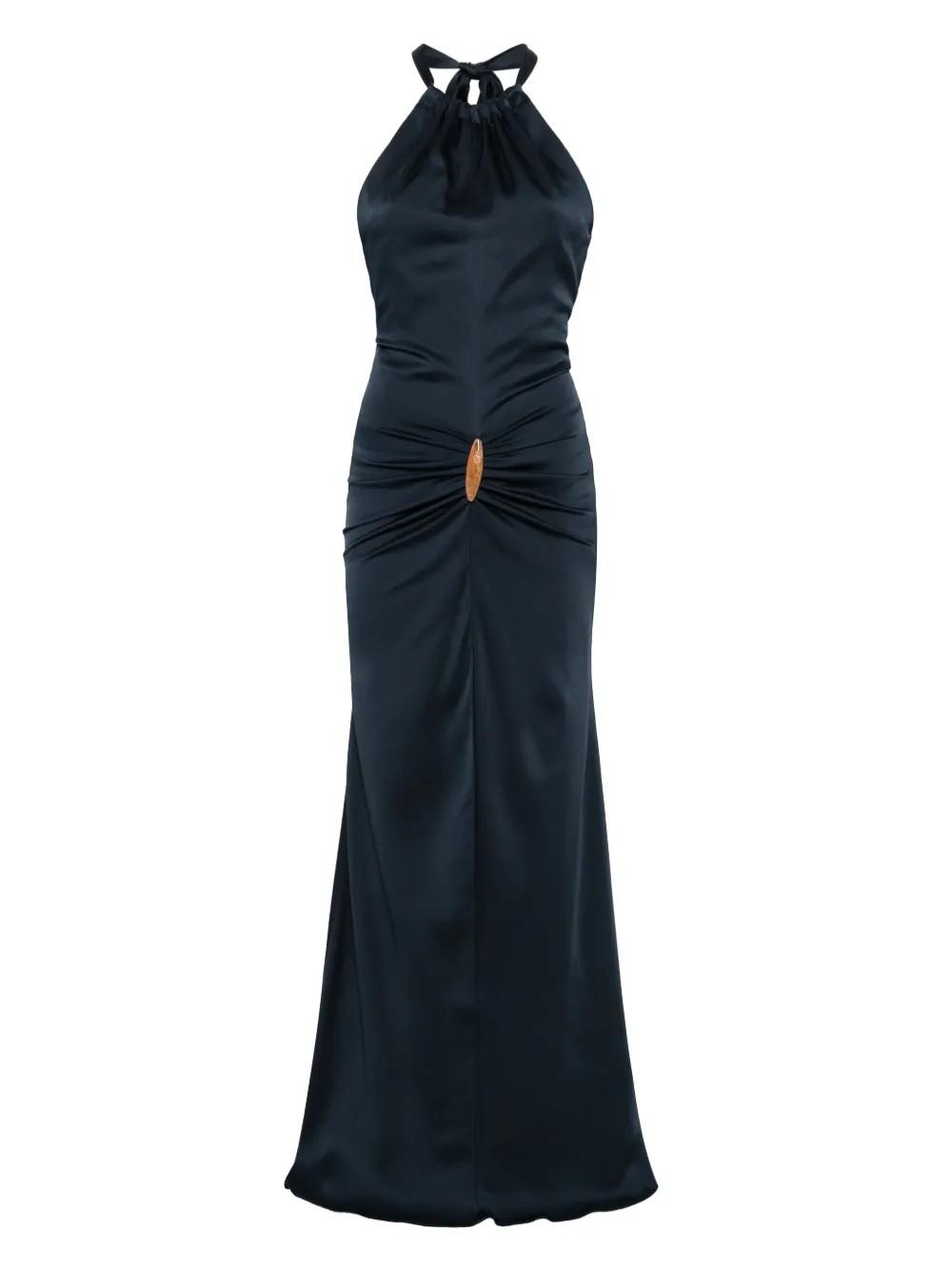 ワンピース RAQUEL DINIZ BAHIA LONG DRESS IN LINEN AND SILK Raquel Diniz A-line Silk Maxi Dress | Black | FARFETCH