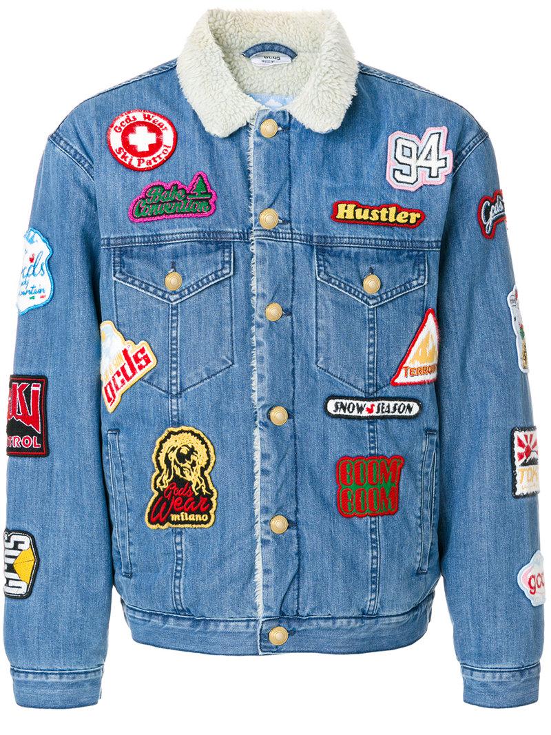 Gcds Denim Patch Jacket in Blue for Men Lyst