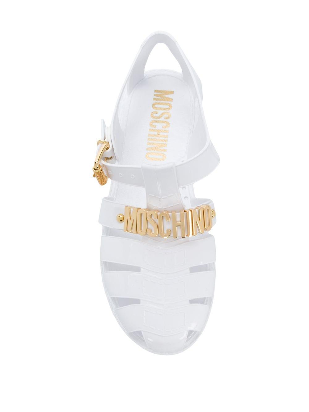 moschino white sandals