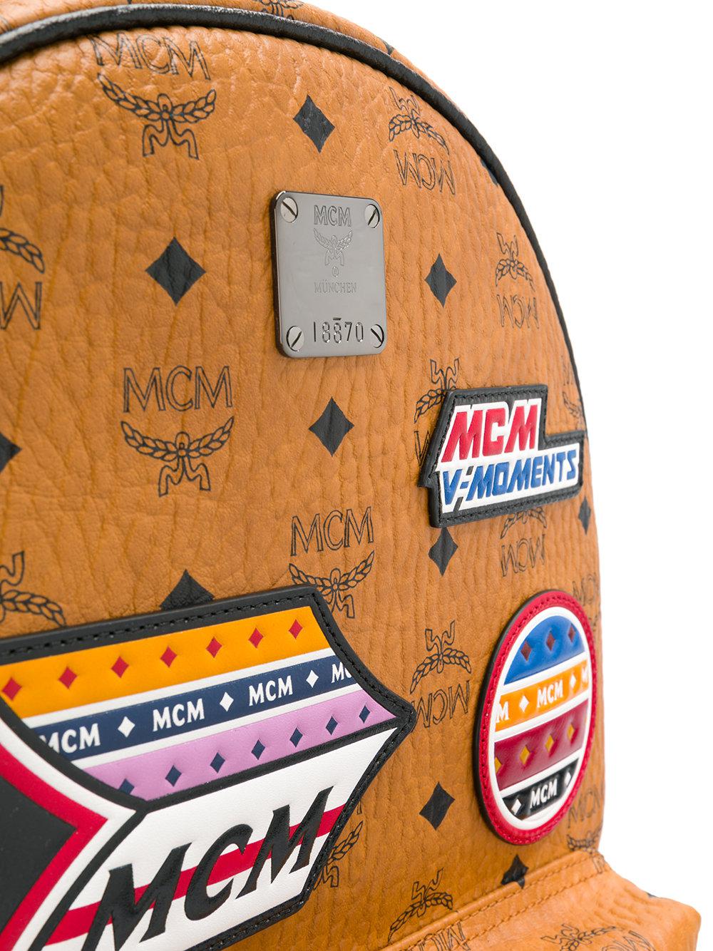 Mcm stark backpack sales in victory patch visetos