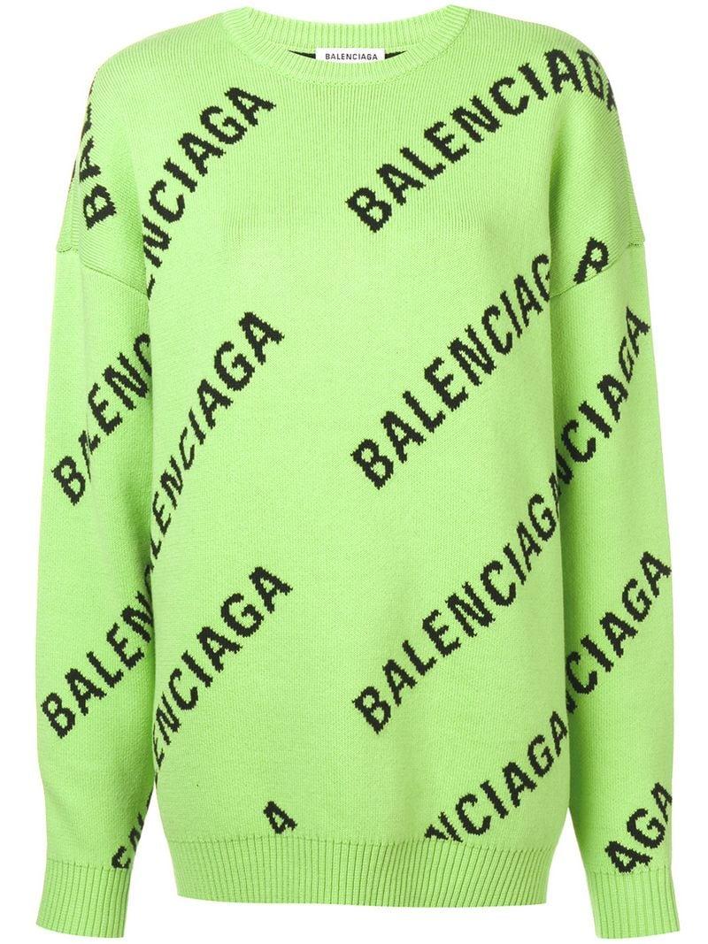 balenciaga green jumper