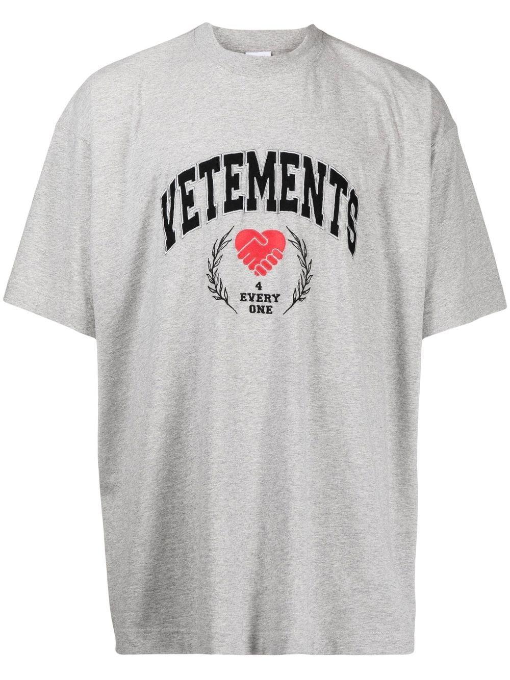 Vetements 4 Every One Graphic T-shirt in Gray for Men | Lyst