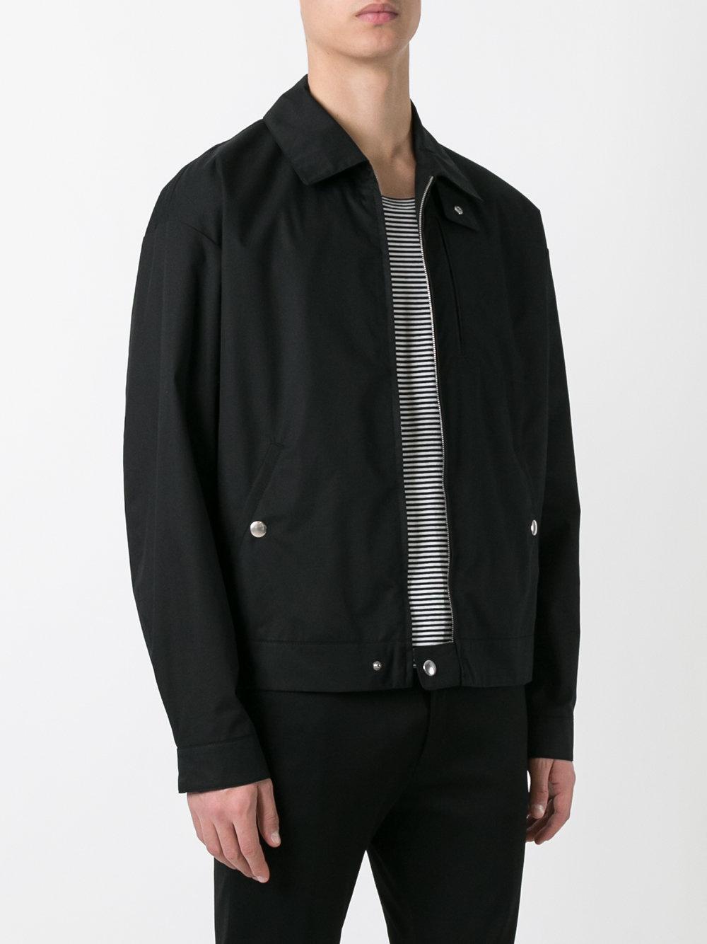 Download Stella McCartney Cotton Zip Bomber Jacket in Black for Men ...