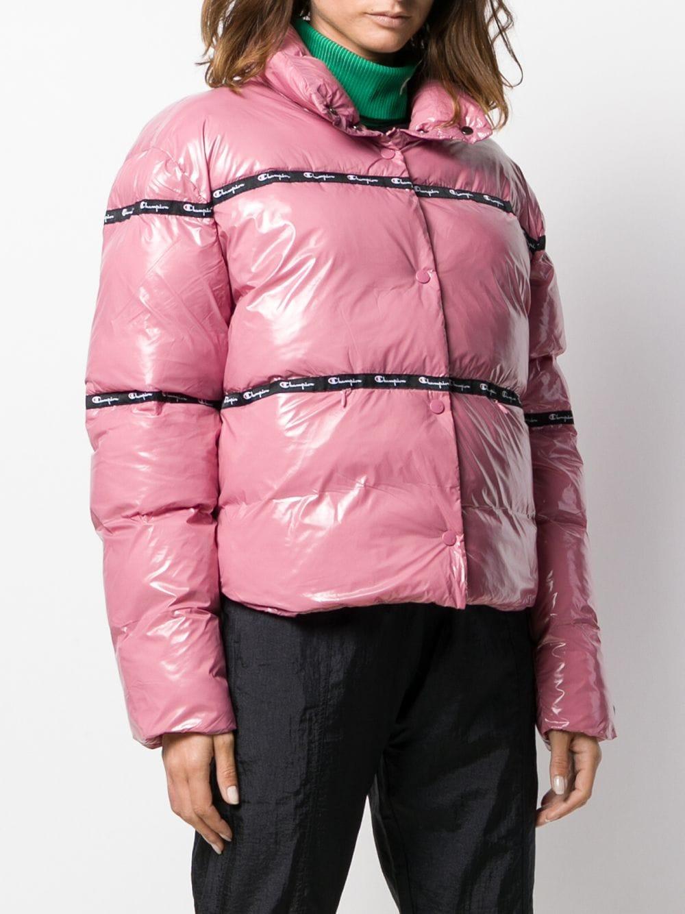 champion pink puffer jacket