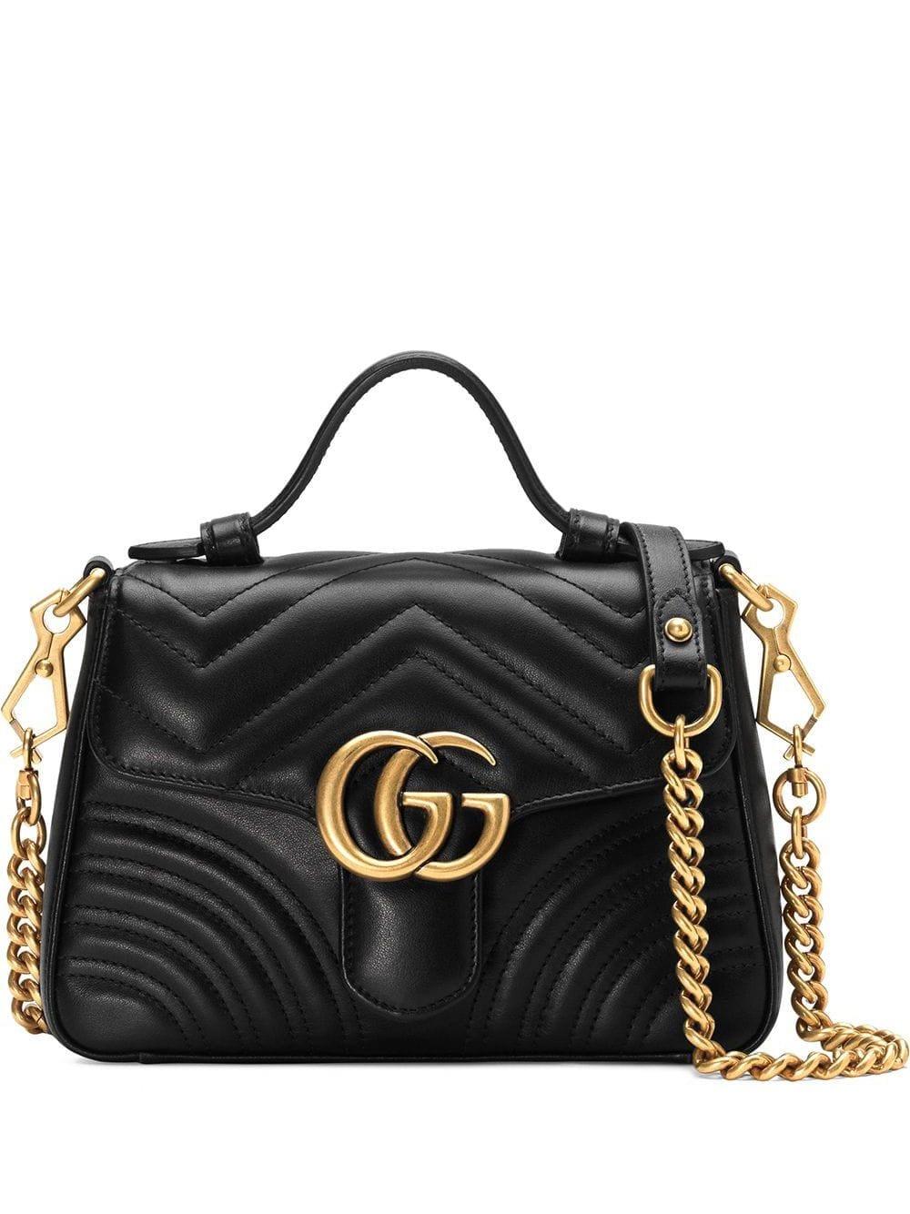 Gucci Mini GG Marmont Bag Black Lyst