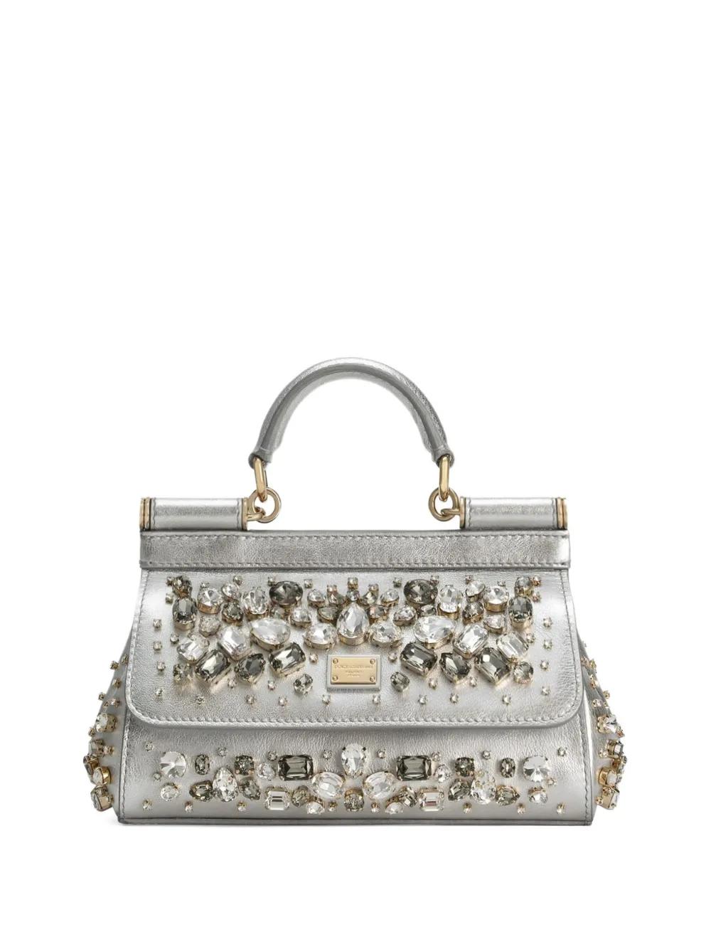 【Dolce & Gabbana】Small シチリア ハンドバッグ Designer Dolce & Gabbana Small Sicily Totes Bags for Women