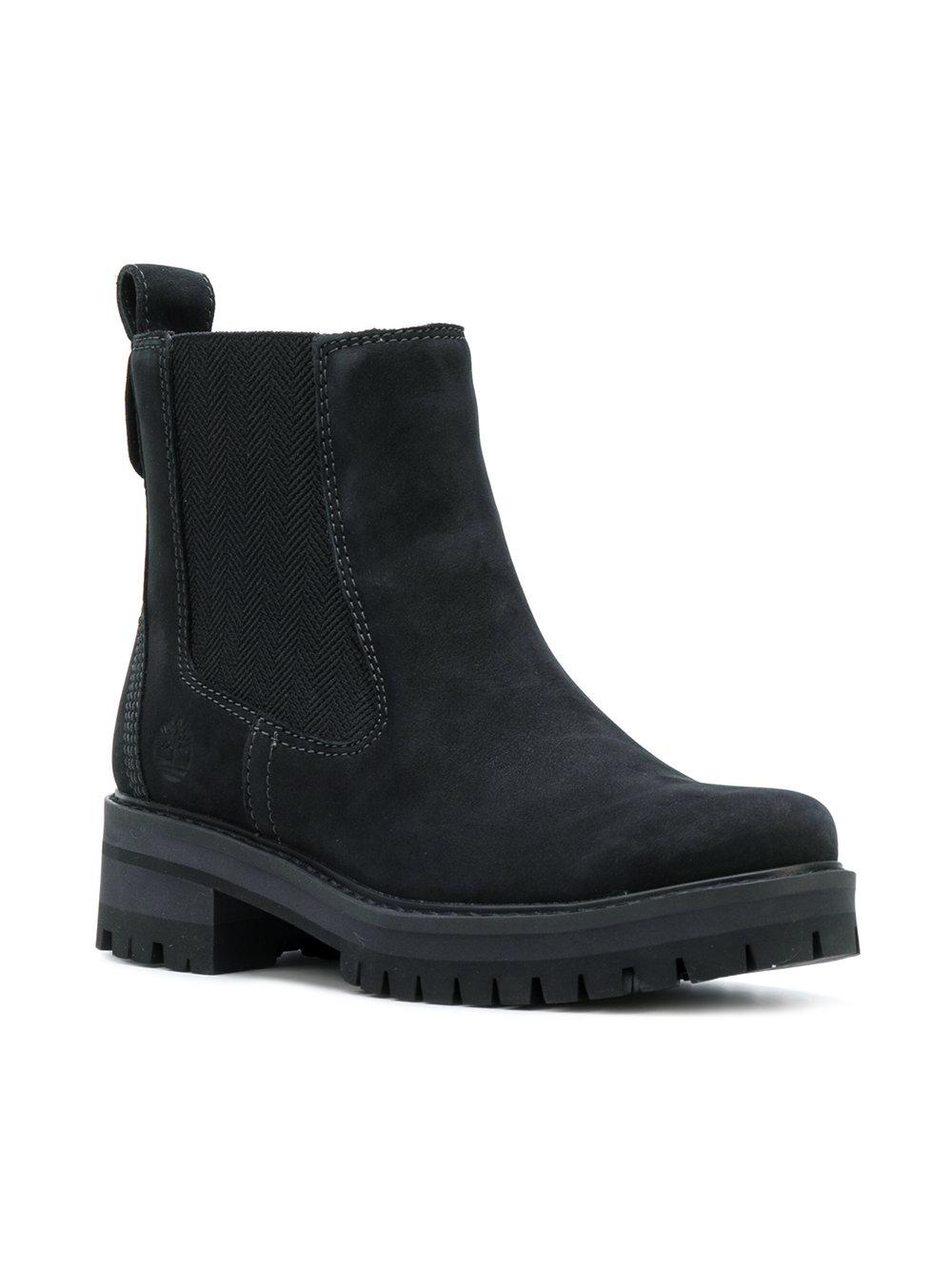 Lyst - Timberland Ridged Ankle Boots in Black