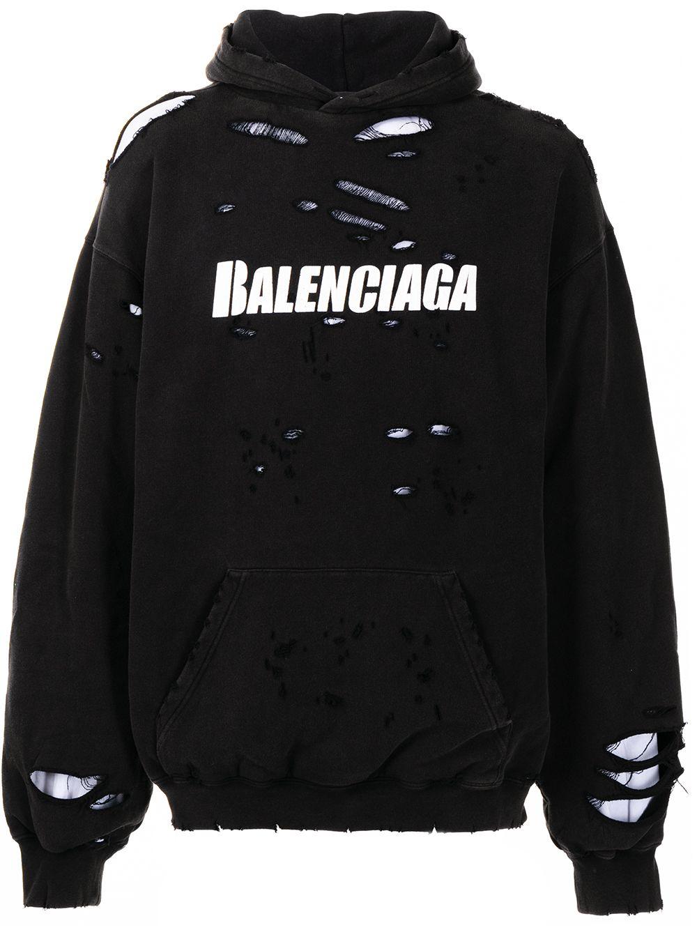 Balenciaga Ripped Logo Sweater  Garmentory