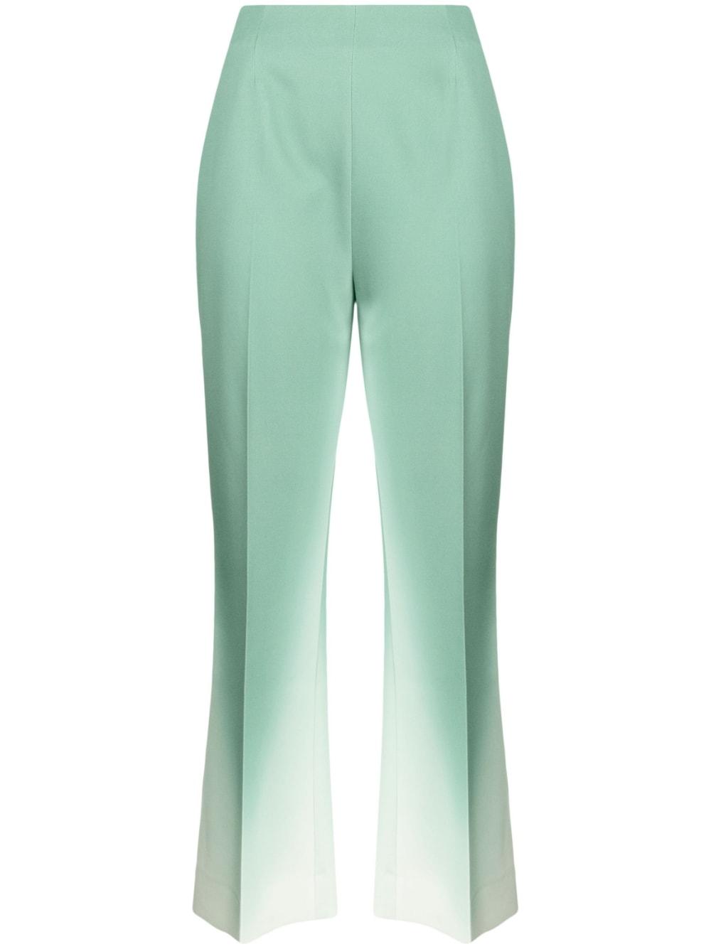 Ermanno Scervino Ombré-effect Flared Trousers in Green | Lyst