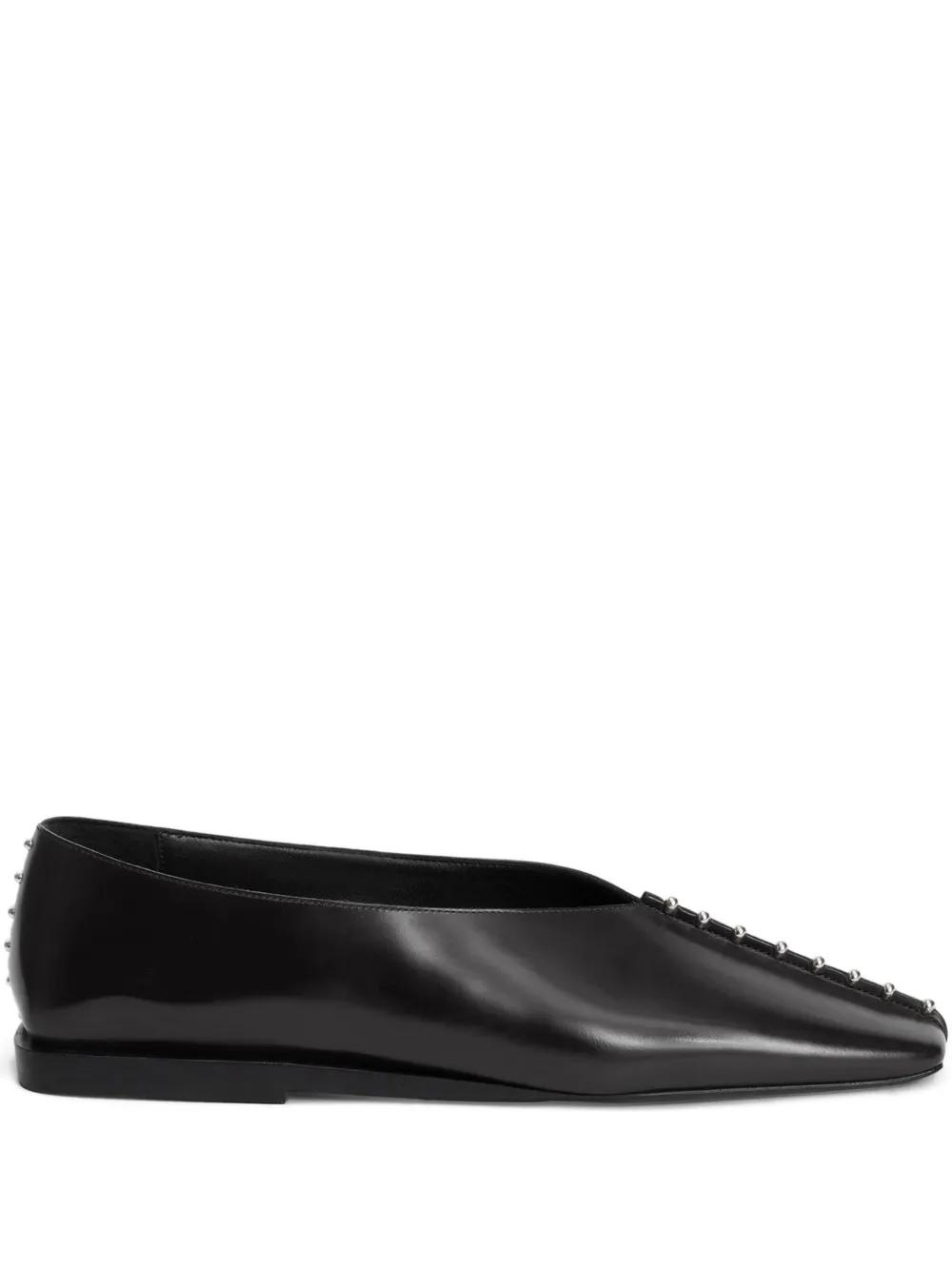 フラットシューズ Jil Sander Pointed Toe Ballerinas Jil Sander Knotted Leather Ballerina Shoes | Neutrals | FARFETCH