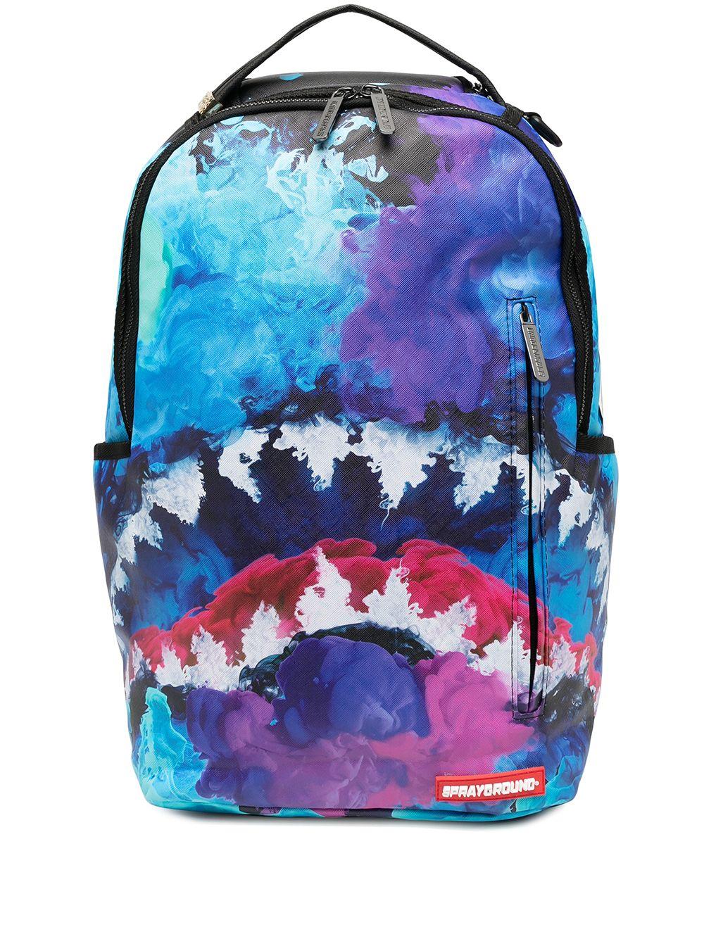 Sprayground Shark-print Colour Drip Backpack in Blue for Men | Lyst