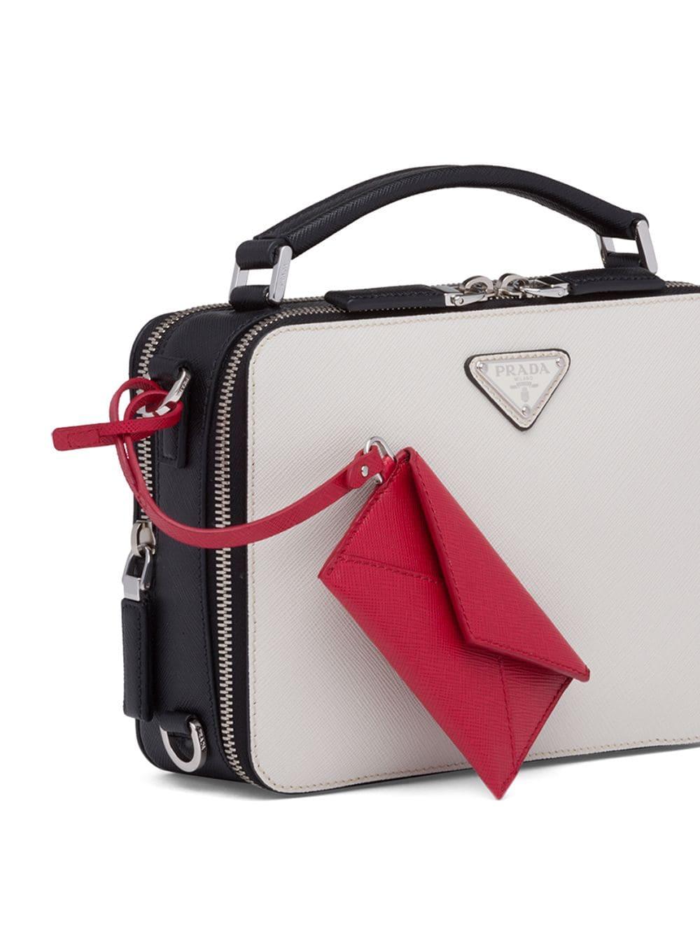 saffiano leather bandoleer bag