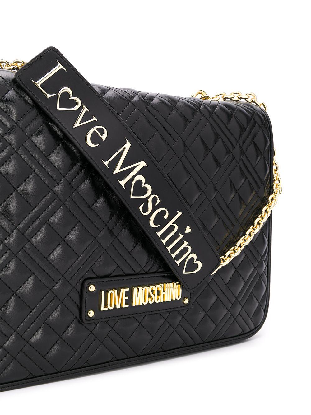 Love Moschino Faux Leather Quilted Shoulder Bag in Black Lyst