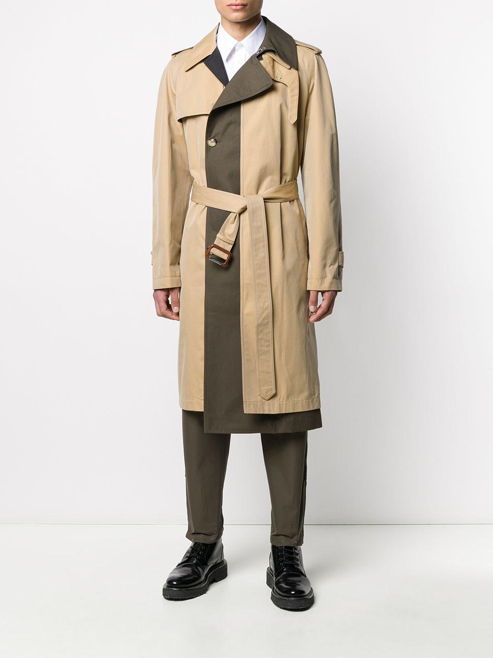 Alexander McQueen Panelled Trench Coat in Natural for Men - Lyst