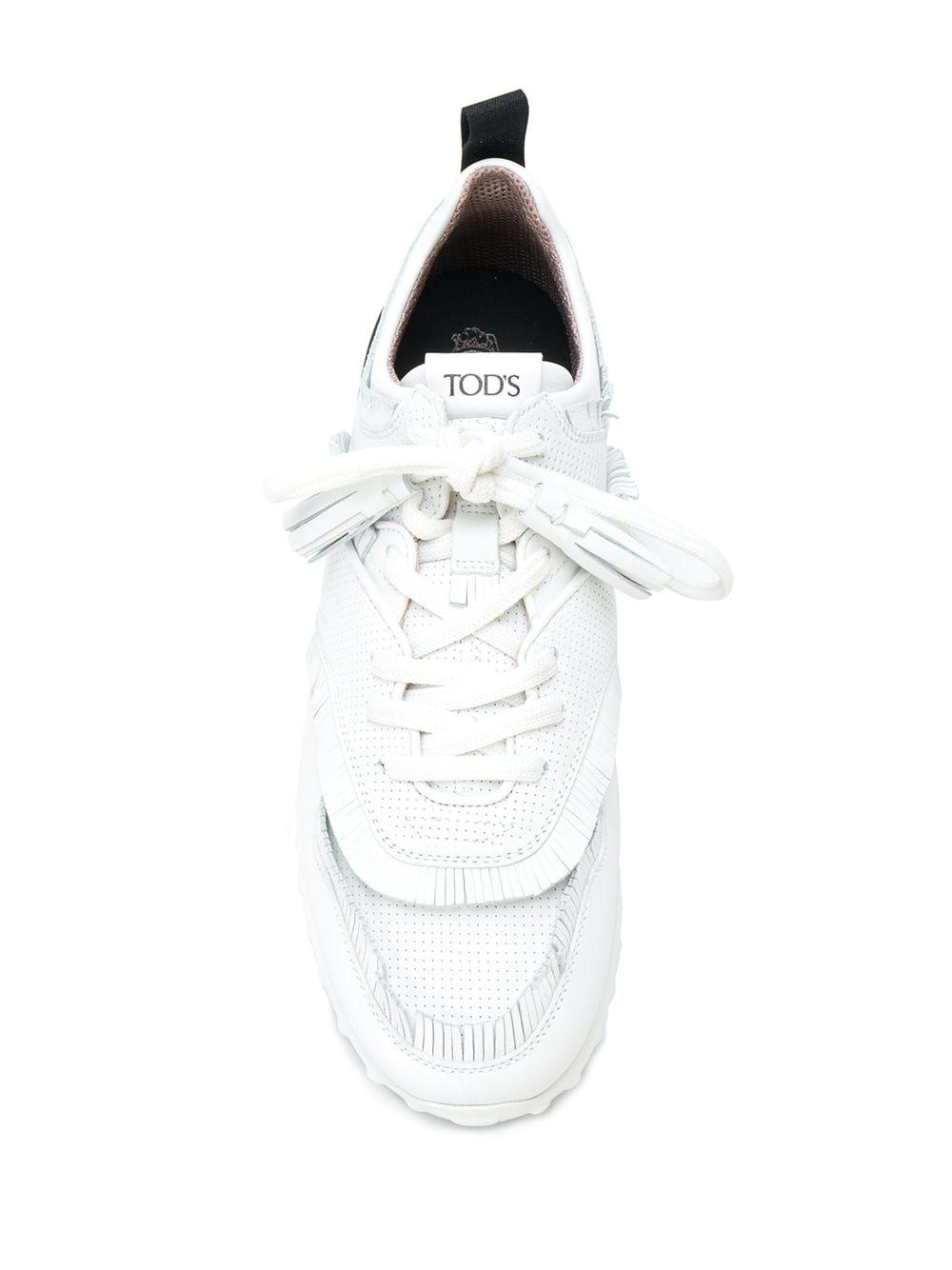 Tod's Fringed Runner Sneakers in White | Lyst