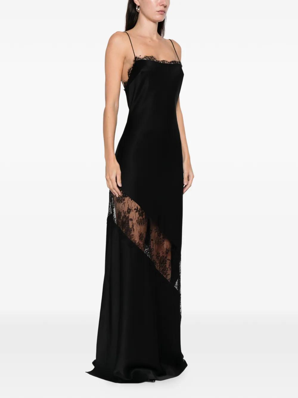 Alex Perry Foral-Lace Maxi Dress in Black | Lyst