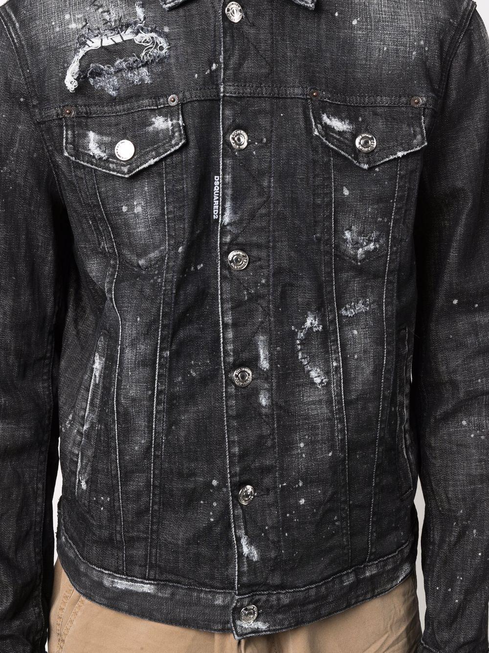 DSquared² Distressed-effect Denim Jacket in Nero (Black) for Men - Save 39%  | Lyst