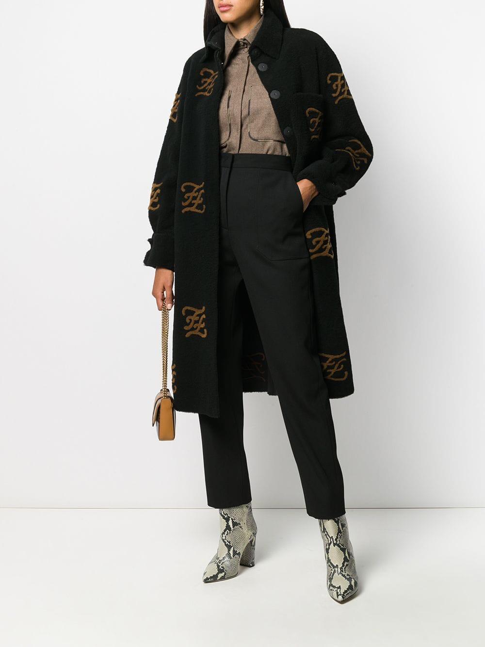 ff motif shearling jacket