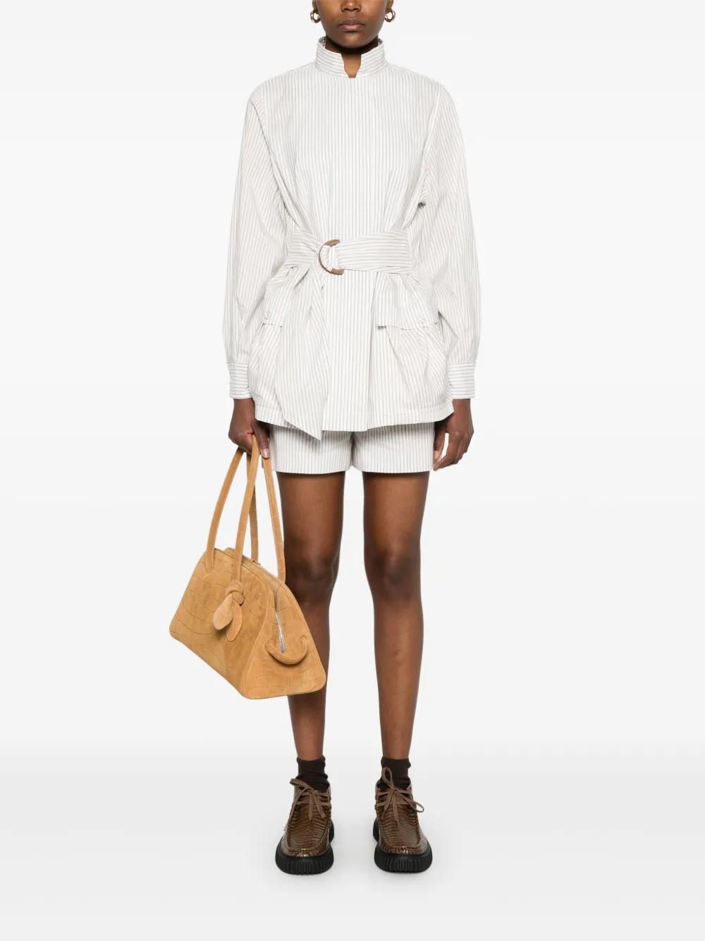 Fendi Stripy Blouson in White | Lyst