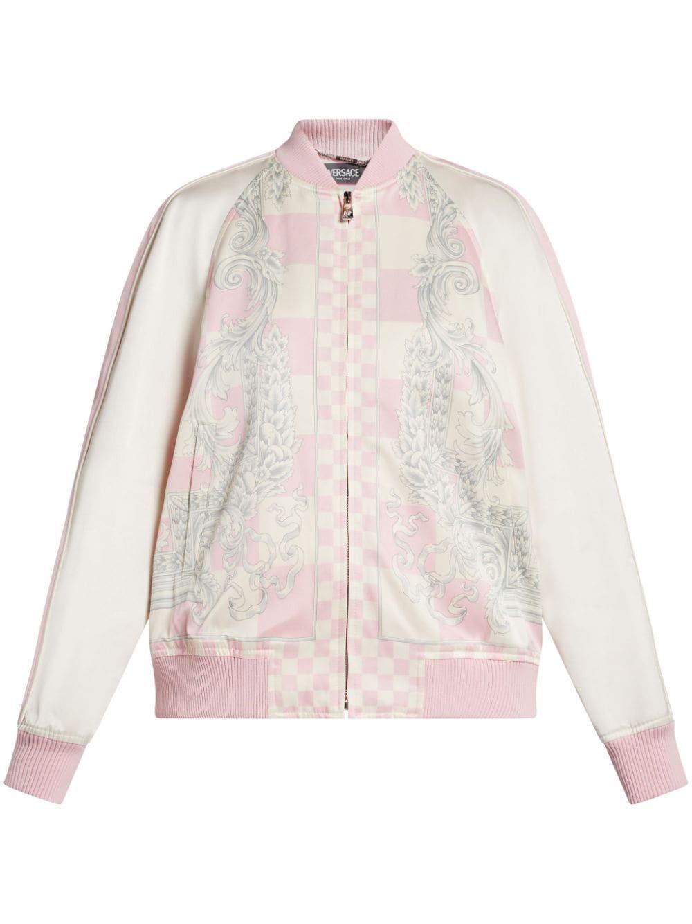 Versace barocco print bomber jacket new arrivals