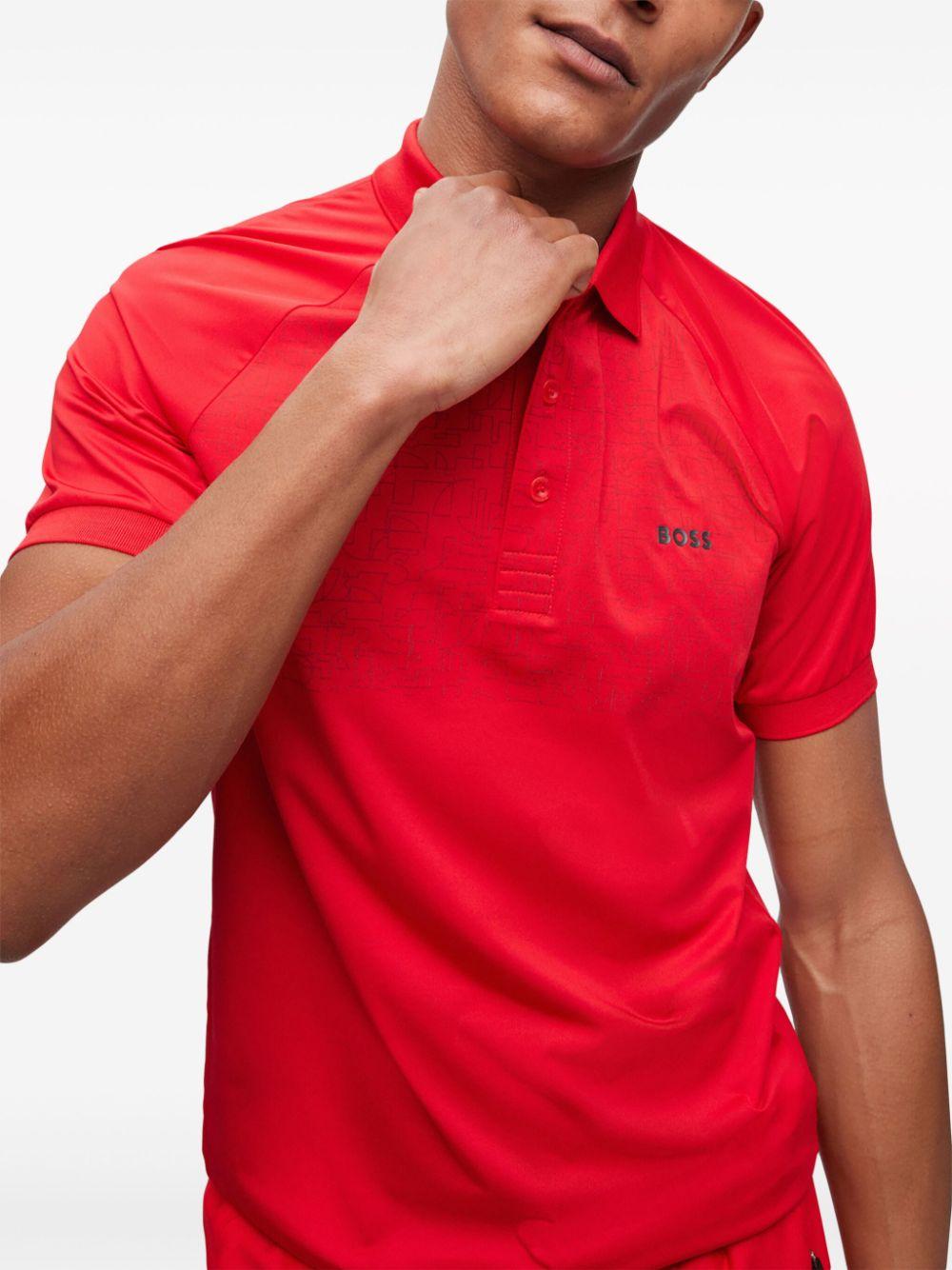 Hugo boss top polo shirt red
