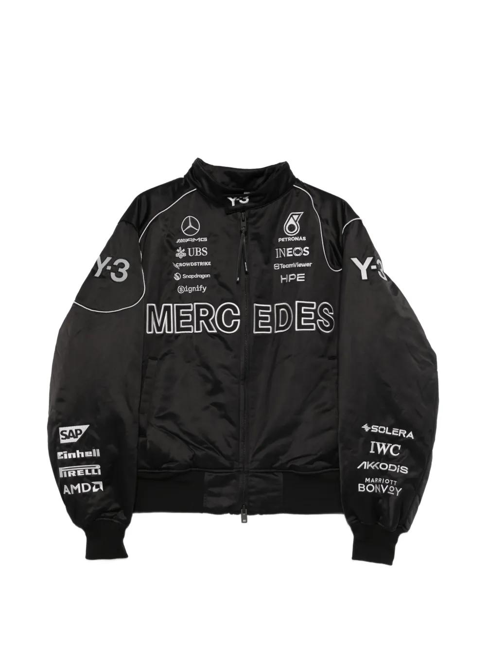 Y-3 X Mercedes-Amg Petronas F1 Logo-Detail Bomber Jacket in Black