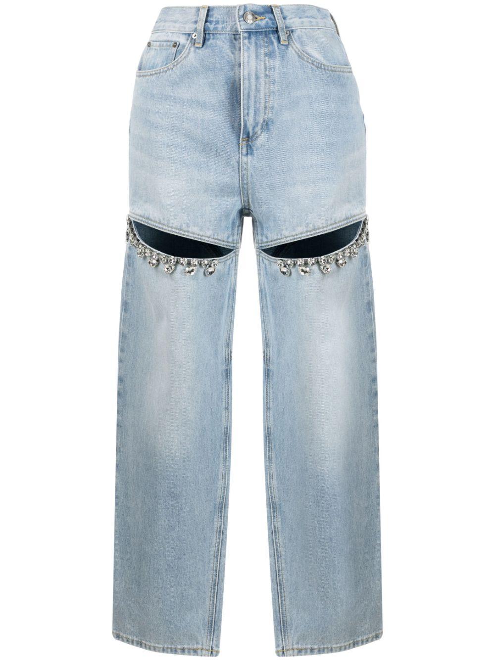AREA Blue Cutout Jeans