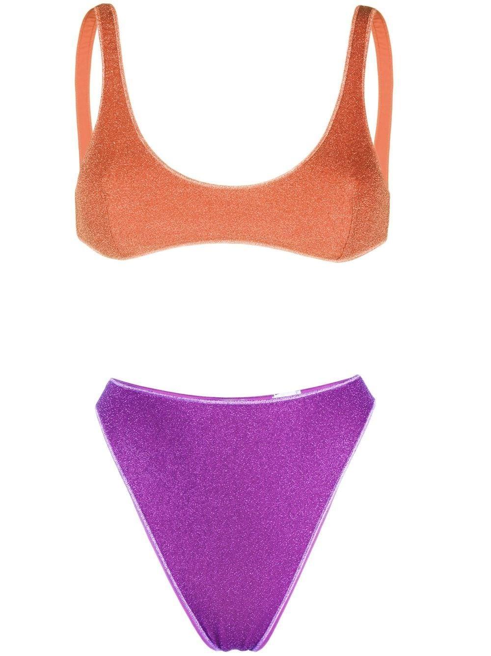 Oséree Sporty Metallic Bikini in Orange Lyst Australia