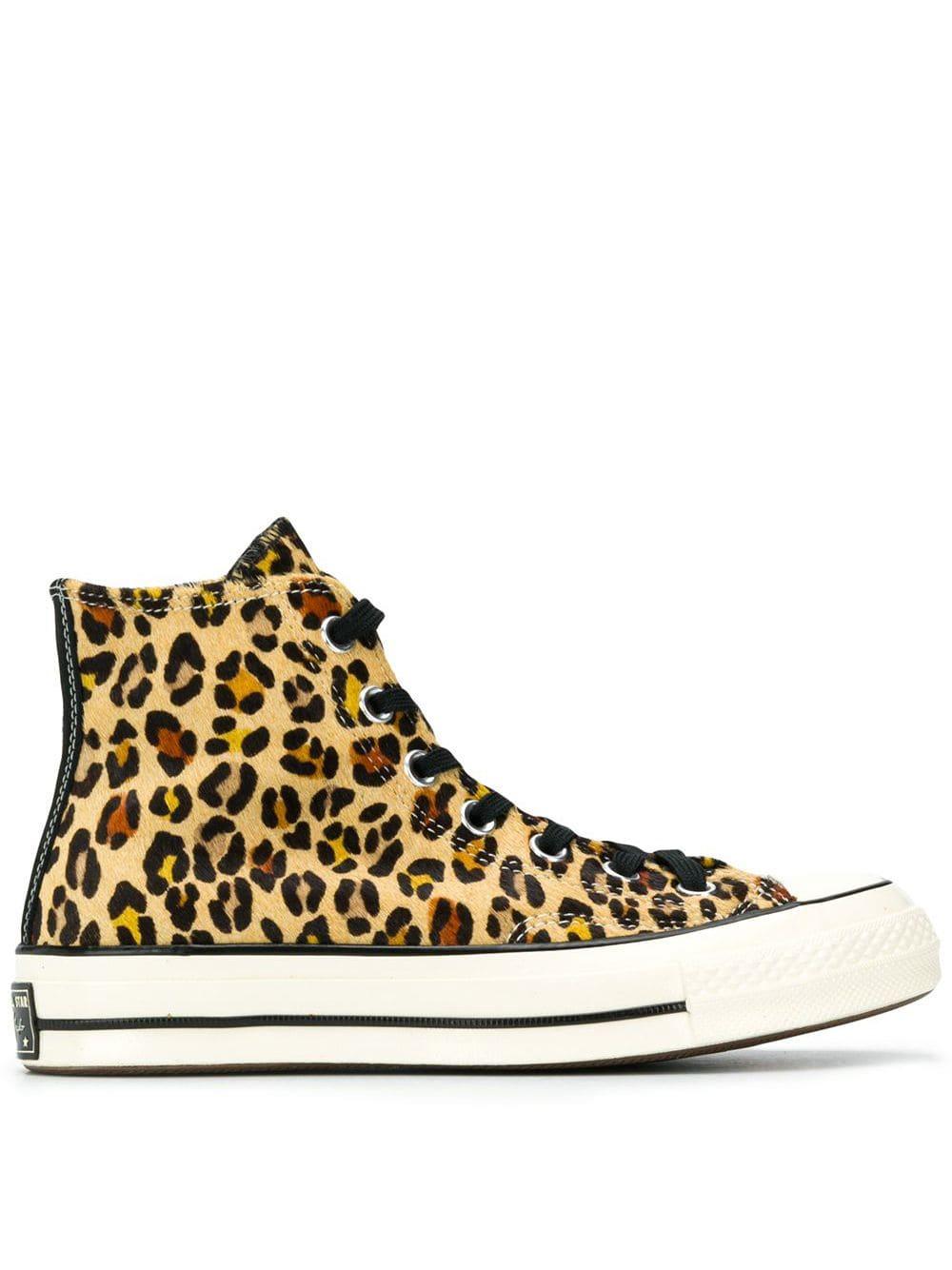 Converse Leopard Print Hi-top Sneakers in Yellow | Lyst Australia
