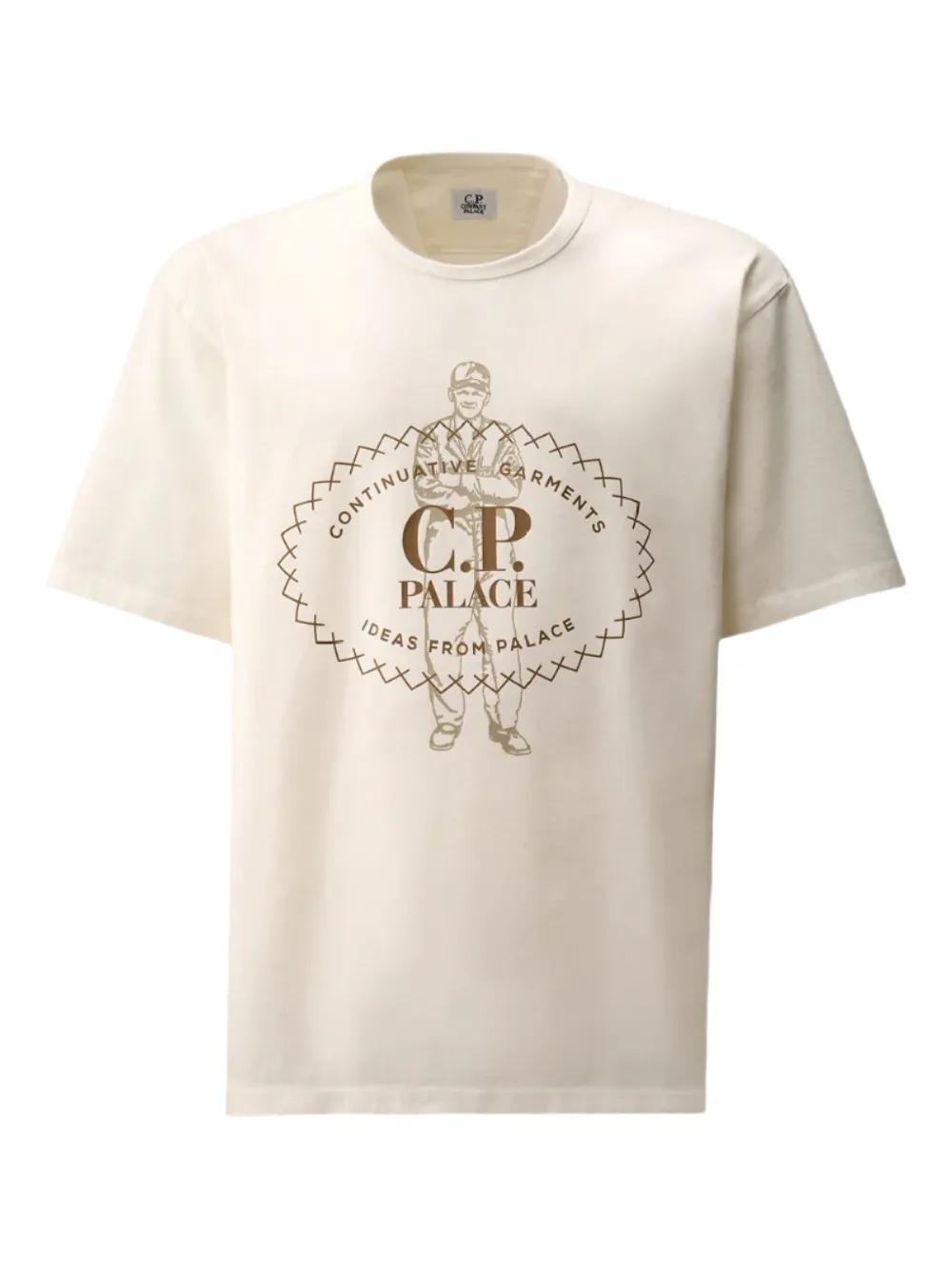 Palace X C.P. Company Short-Sleeved T-Shirt in Natural for Men | Lyst