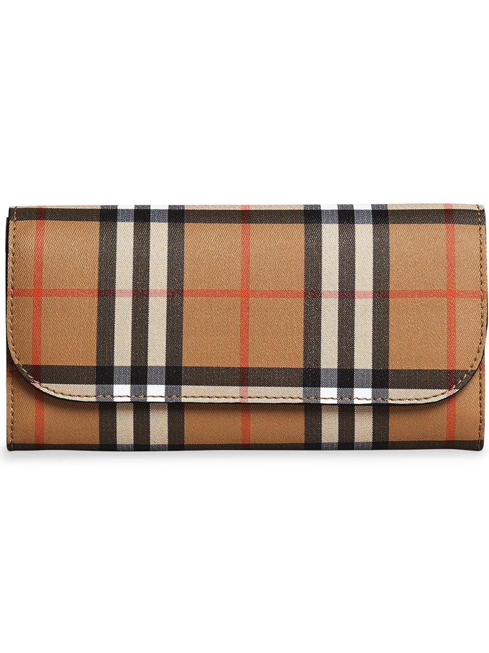 Burberry Vintage Check And Leather Continental Wallet | Lyst