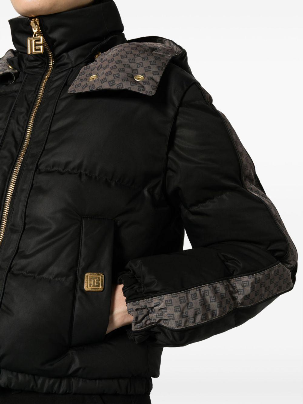 Balmain モノグラム パデッドスキージャケット ブラック | Lyst