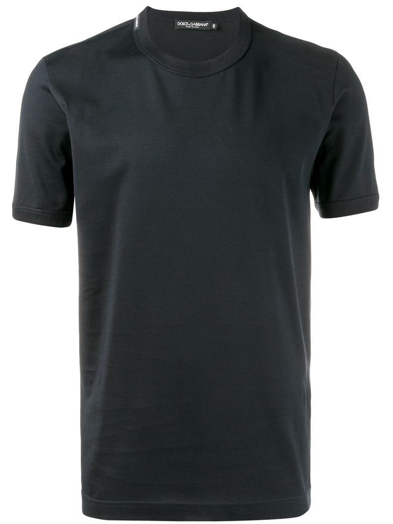 Lyst - Dolce & Gabbana Classic T-shirt With Round Neck in Blue for Men ...