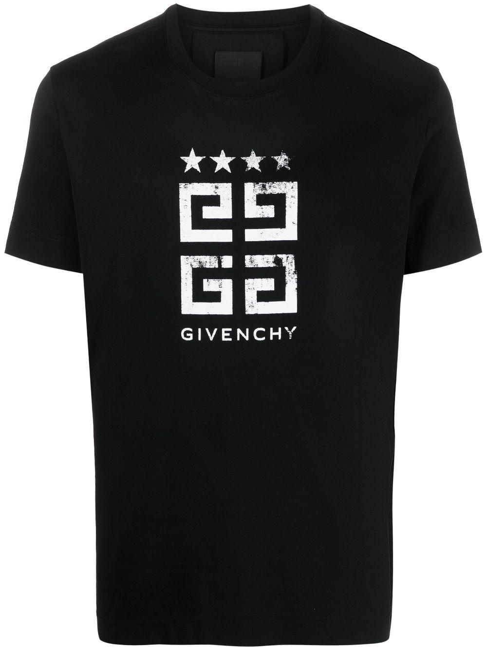 Givenchy Logo-print Regular-fit Cotton-jersey T-shirt in Black for 