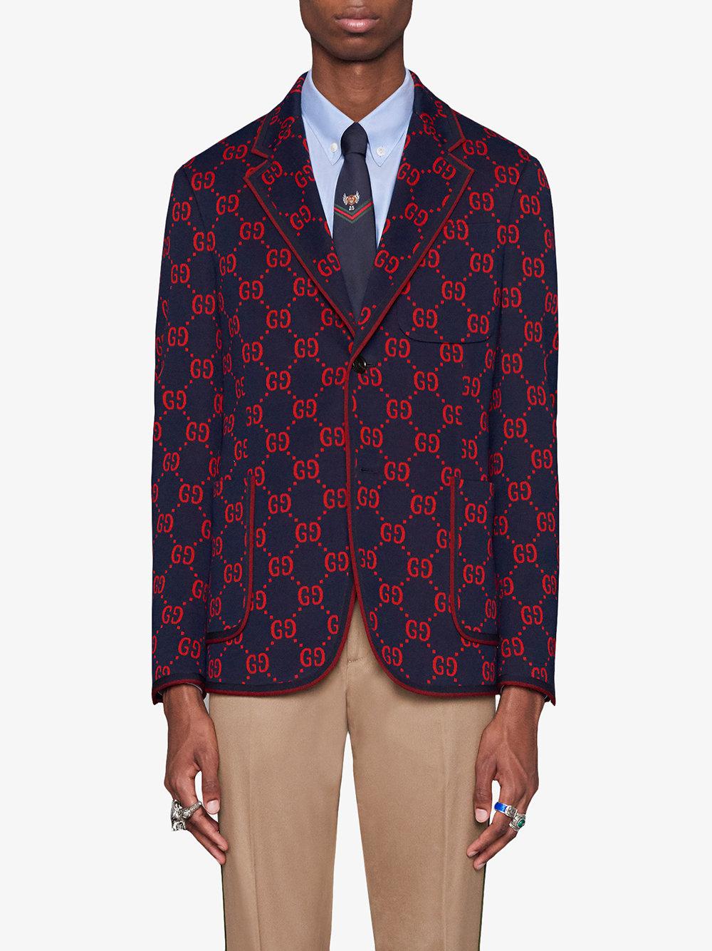 Gucci Silk GG Jersey Formal Jacket in 