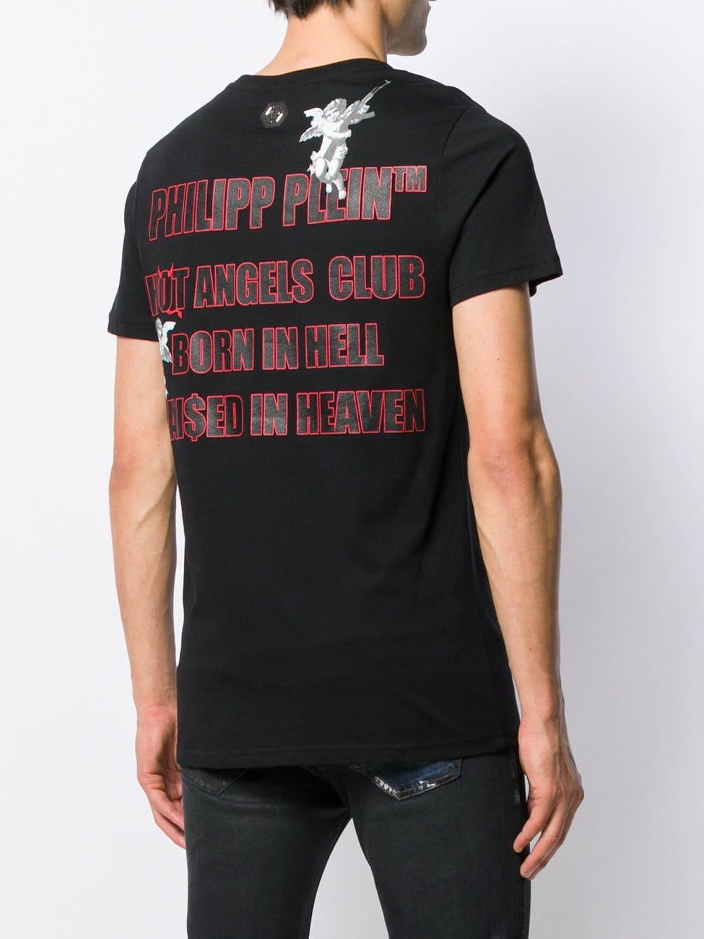 Philipp Plein Hot Angels T-shirt in Black for Men - Lyst