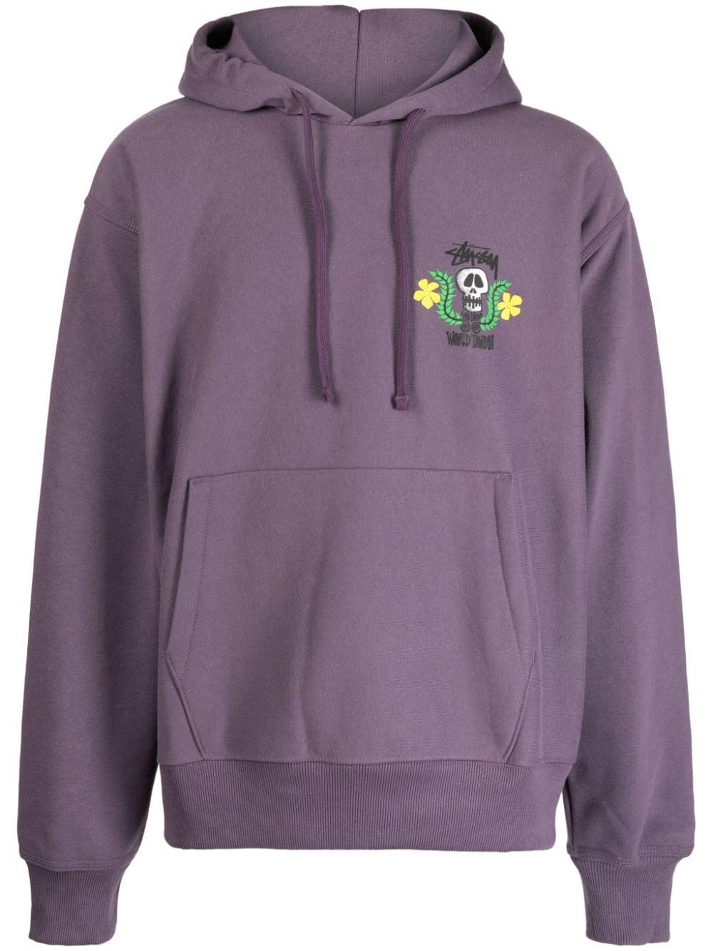 Stussy Skull Crest Jersey Hoodie in Purple for Men Lyst UK