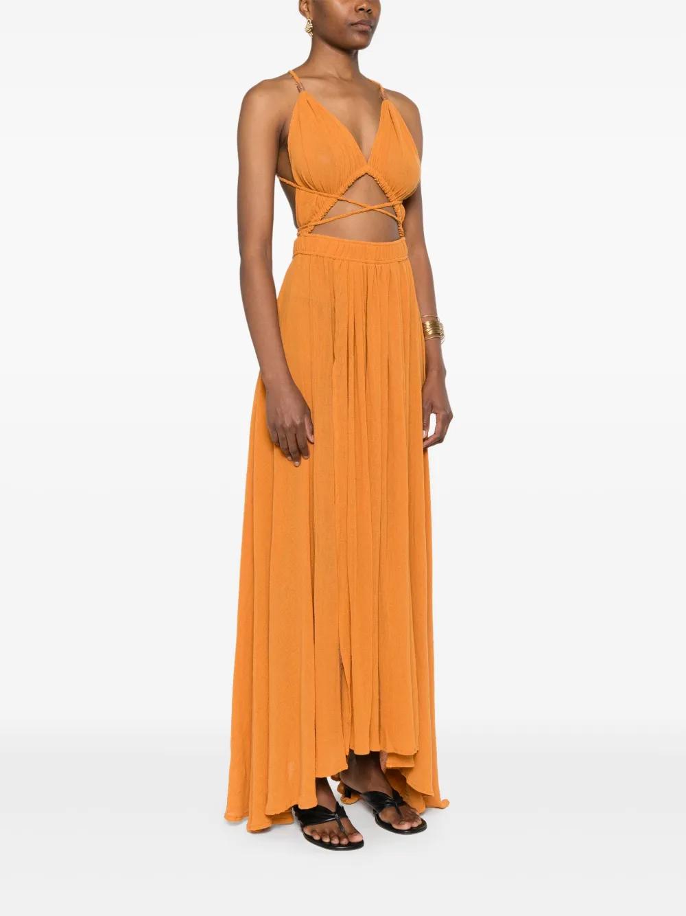 未着用　Caravana　halter neck dress　F Caravana Womens Maxi Dress Sustainable Artisanal Cotton with