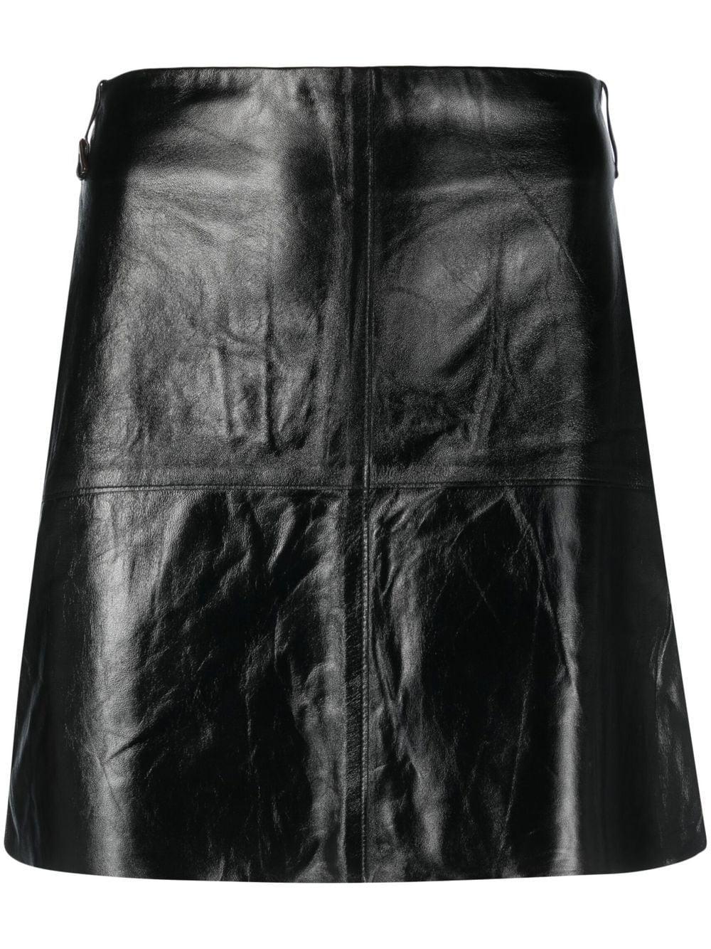 Aeron Amarilla Glossy Mini Skirt in Black | Lyst