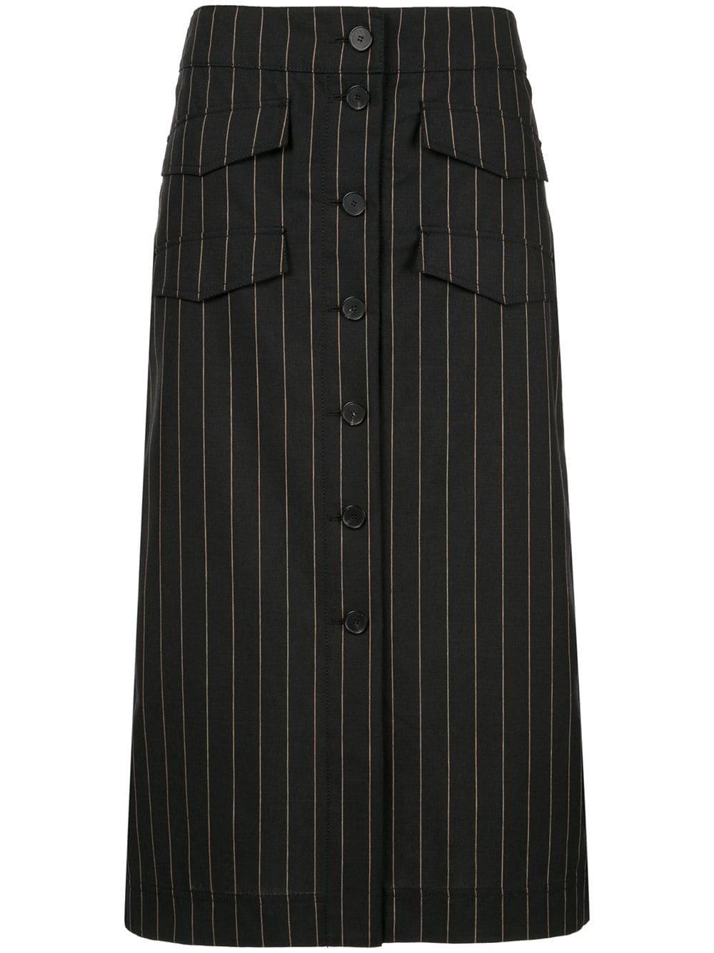 pinstripe a line skirt