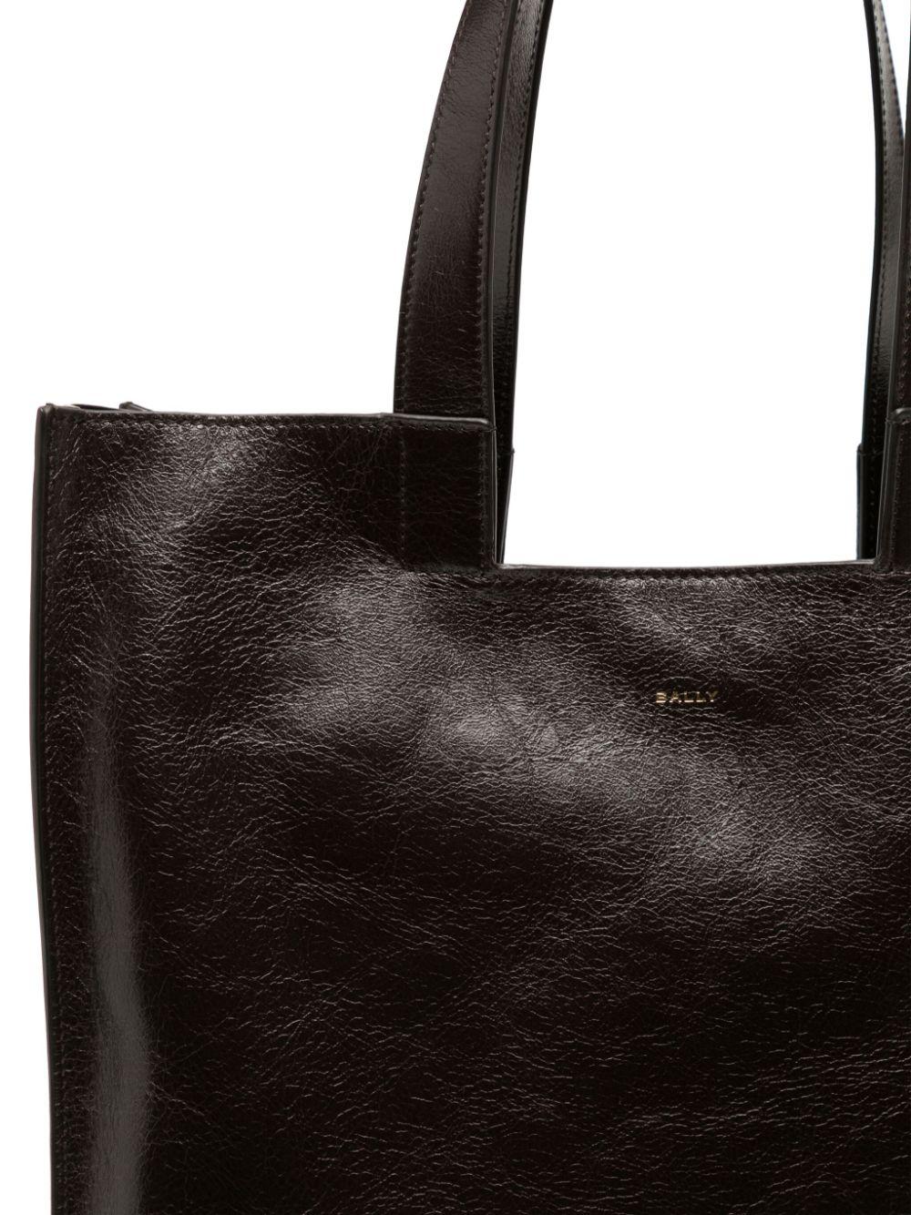 BALLY メンズ本革トートバッグ黒