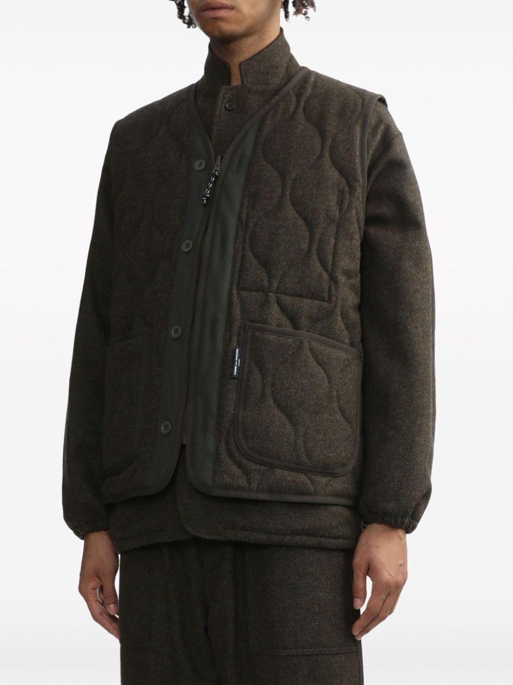 Comme des garcons top quilted jacket green