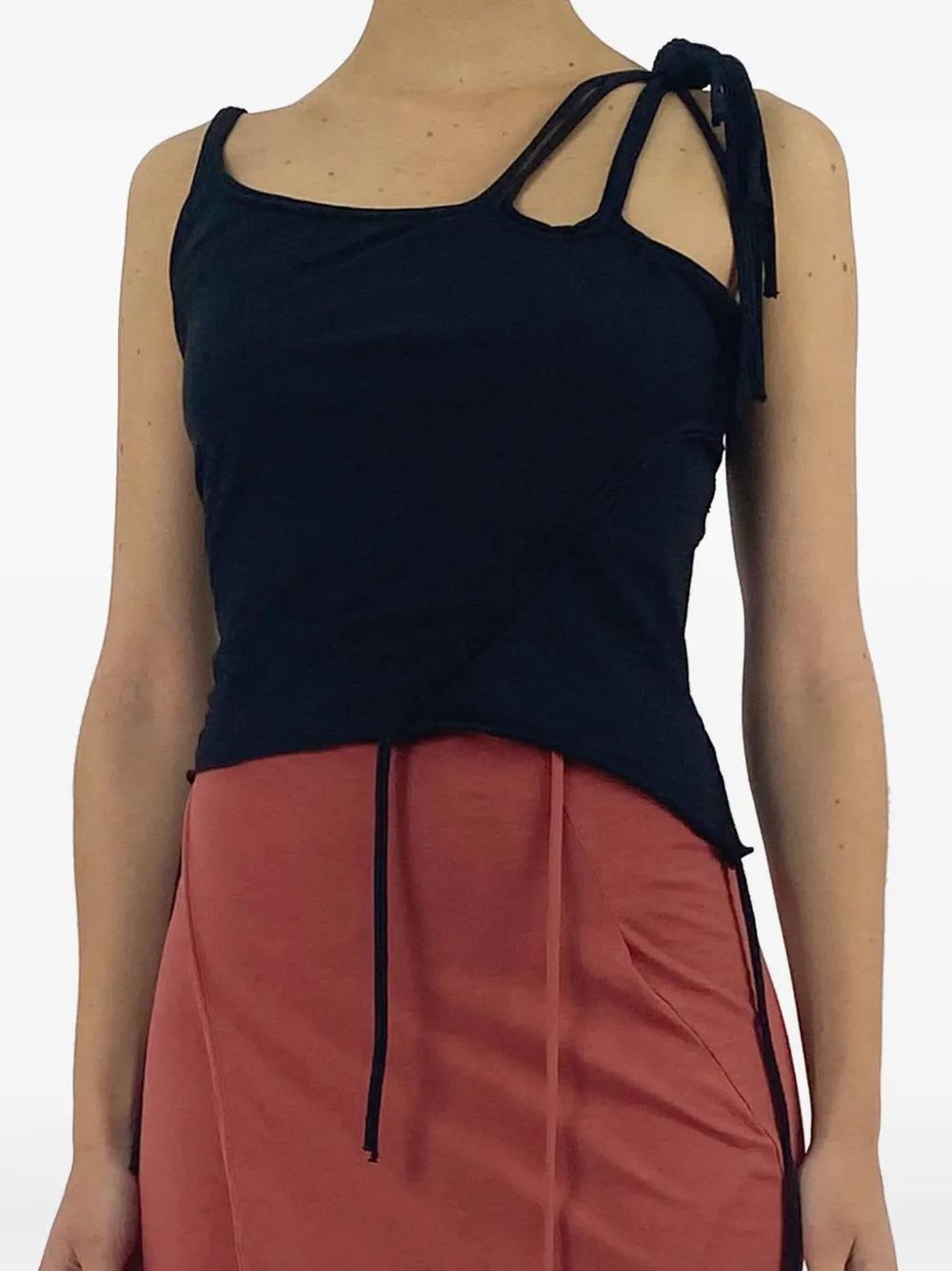 トップス OTTOLINGER Ottolinger Asymmetric graphic-printed Top | Black | FARFETCH JO