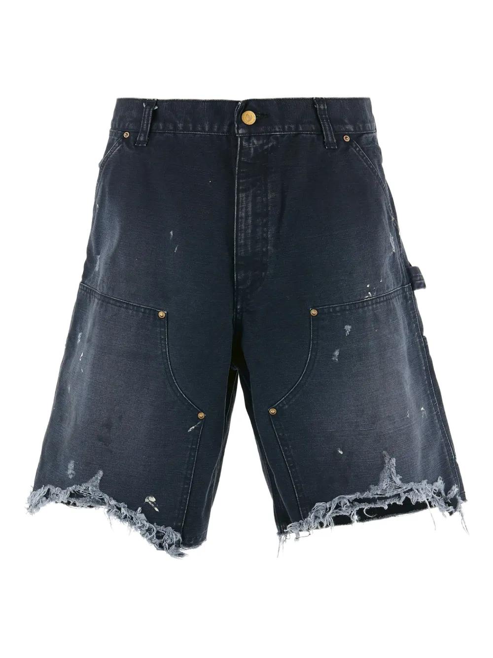 SAINT Mxxxxxx Distressed Denim Shorts in Blue for Men | Lyst