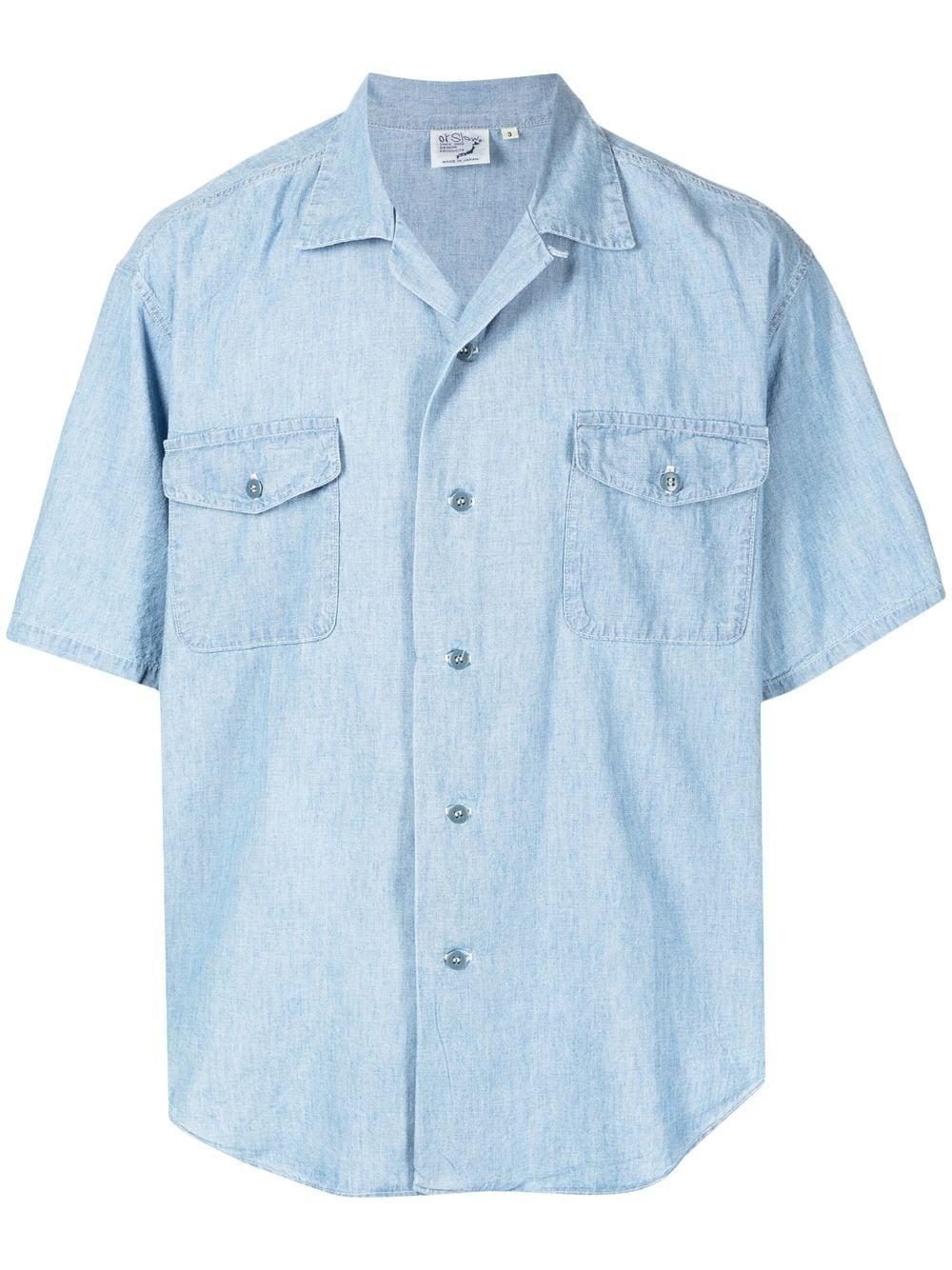 Orslow Cotton Flap-pocket Shirts in Blue for Men | Lyst UK